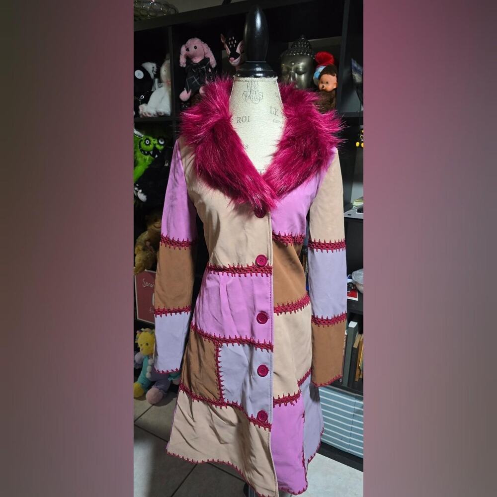 Delia's The Peace Within Patchwork Coat